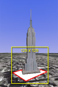 Captura de tela - Empire State Building em um retângulo