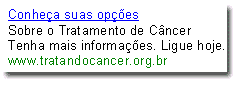 Exemplo de anúncio da CancerInfo.org