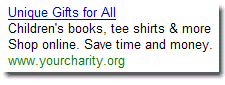 
				Presentes para Crianças
				Livros, Camisetas e Muito Mais. 
				Compre Online e Economize.
				www.suaorganizacao.org