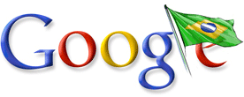 Doodle Google Brasil 07/09/2007 Dia da Pátria Independência do Brasil Bandeira Nacional