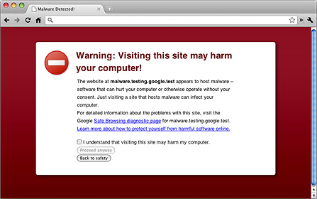 Navegação segura do Google Chrome