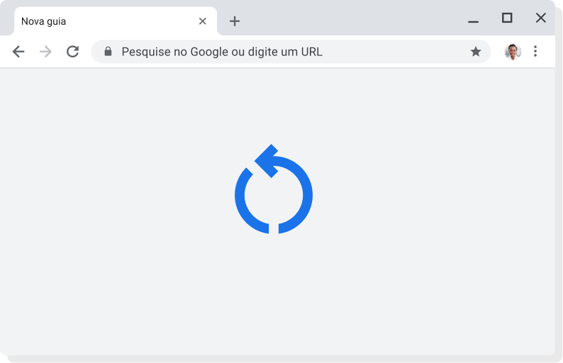 Atualizações automáticas IU do Chrome com o ícone de aplicação da atualização