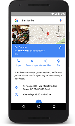 Google Meu Negócio Smartphone